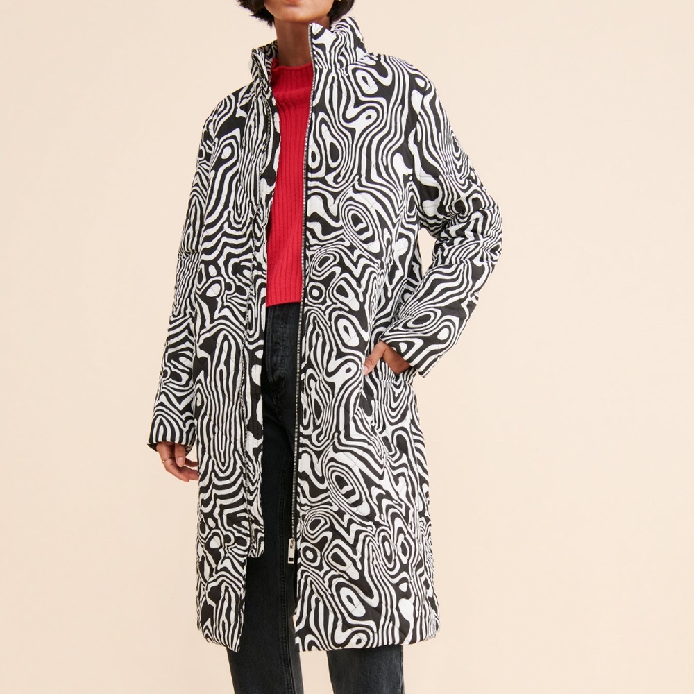 Ragged Priest Simulation Marble Puffer Coat